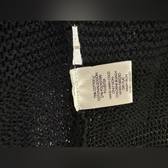 Ann Taylor LOFT black fringe sweater jacket blazer - Picture 6 of 9